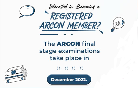 Exciting News: ARCON presents another opportunity for you to be a registered ARCON professional.